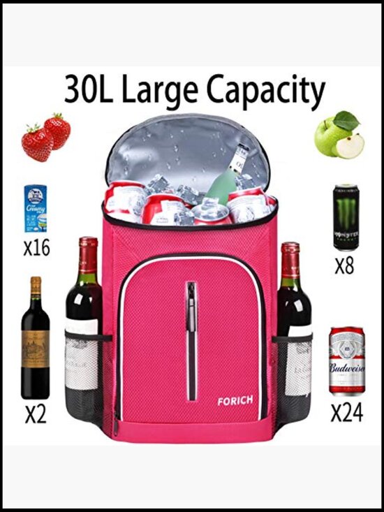 Insulated Cooler Backpack Leak Proof Waterproof Lunch Travel Camping Hiking 30L